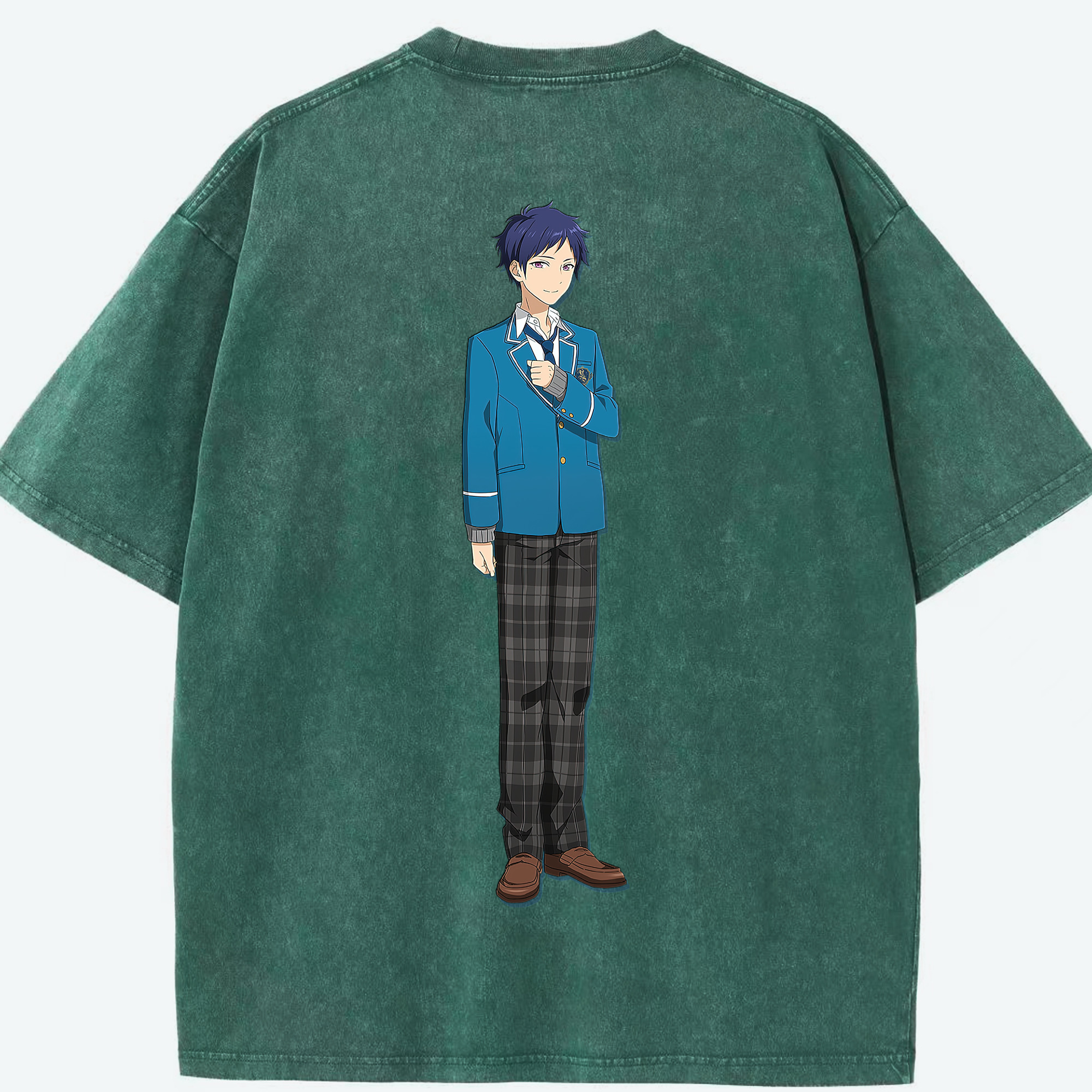 （画像用） あんさんぶるスターズ! Ensemble Stars 綿100% ヴィンテージ風 半袖Tシャツ（背面プリント）